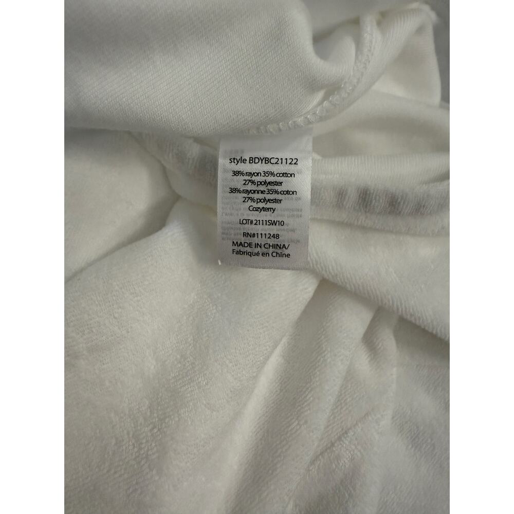BAREFOOT DREAMS Youth CozyTerry Dolman pullover In White Sz 12/14 NWT - Picture 7 of 8
